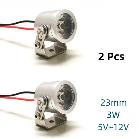 1/2 шт. 1/3 Вт прожектор радиоуправляемой модели автомобиля грузовика вертолета обновленные аксессуары Запчасти для модификации черные/серебряные прожекторы