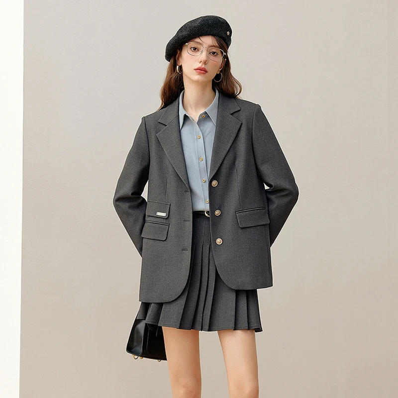 Рубашки Kbne синяя рубашка в стиле ретро с длинными рукавами новинка 2024