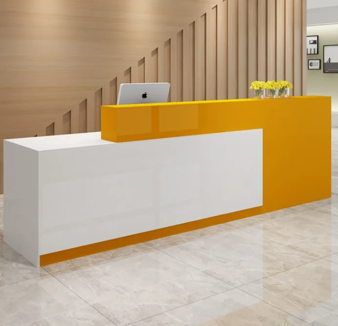 Панель стандартного размера L-образная стойка Современная офисная регистрации