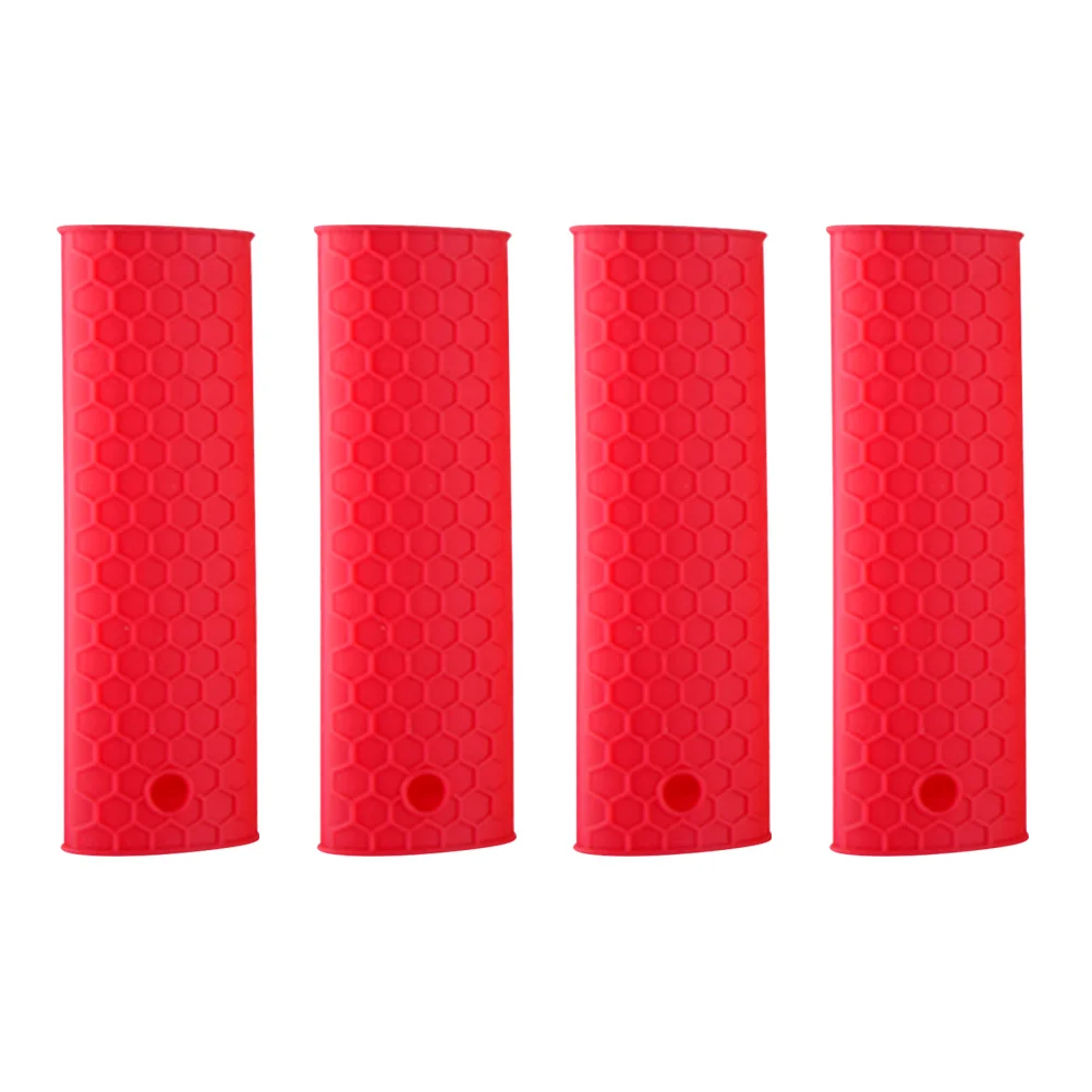 

4pcs Silicone Hot Handle Holder Non Heat Resistant Pot Handle Covers Pot Handle Sleeve Pot Holder Grips for Griddles Frying