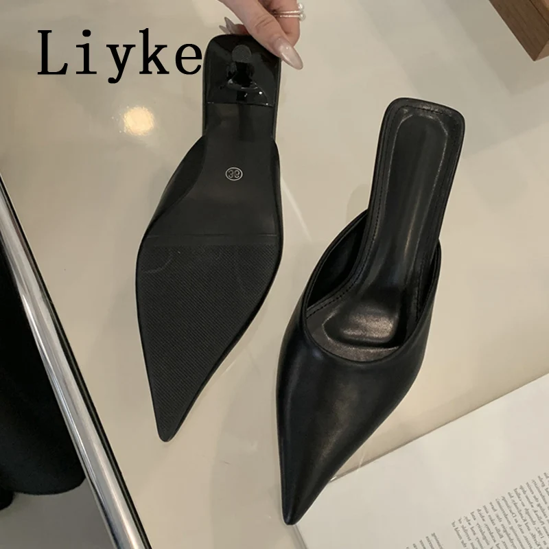 Liyke весенние модные женские туфли-лодочки с леопардовым принтом шлепанцы