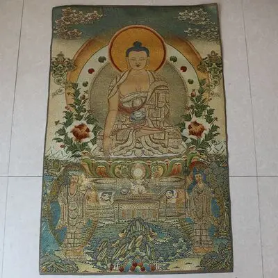 

Exquisite Suzhou Embroidery Painting Tibetan Thangka Buddha Statue Living Room Decoration Pendant