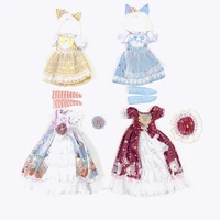 30cm doll clothes 6 points fat doll body wearable clothes accessories fashion girl dress up sweet princess dress set toy gift