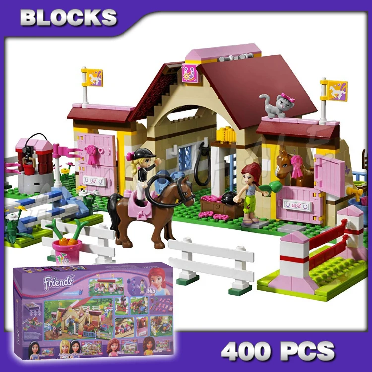

400pcs Friends Heartlake Stables Horse Hand Trolley Well Katharina 10163 Building Blocks Toys Compatible With Model