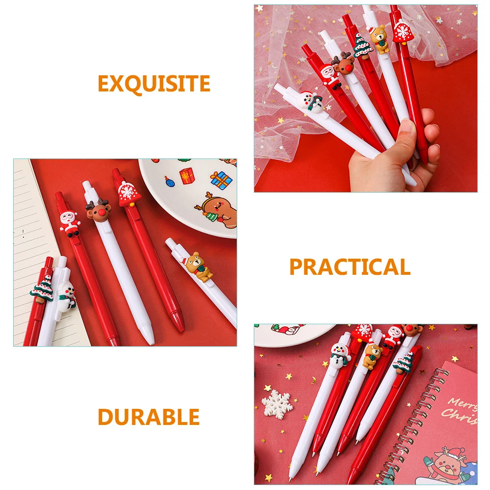 12 шт. детские рождественские стационарные гелевые ручки с тонким кончиком