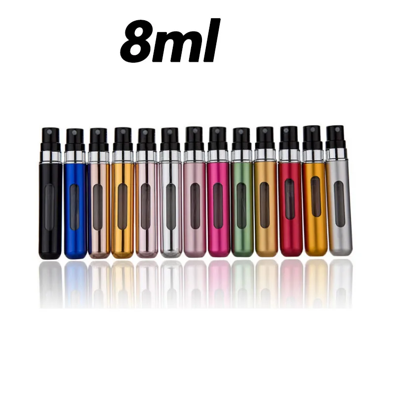 

8ml 5ml Perfume Bottle Atomizer Mini Portable Bottom-Filling Perfume Refillable Scent Pump Spray Empty Cosmetic Container Travel