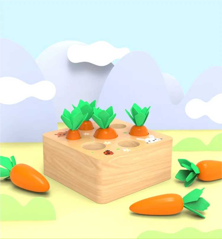 Рисунок 4 - Деревянная игрушка Монтессори Макрон для сбора моркови