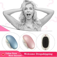 massage comb negative ion portable hair straightener vibrating electric comb straightening hair straightener hair comb