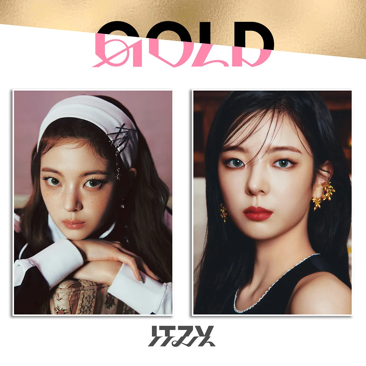 2 шт./компл. Kpop ITZY новый альбом золотой постер высокого качества INS стиль