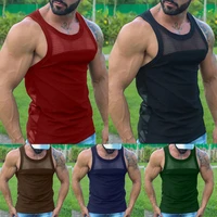 2022 summer plus size men clothing tank tops black white gray singlets sleeveless fitness men vest casual bodybuilding vest new