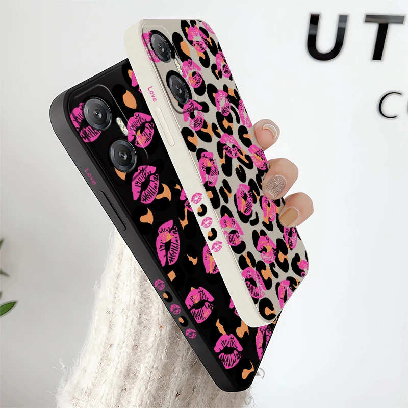 Фото Чехол для телефона Infinix Hot 70 60i 50 Pro Plus 40i 30i 20S 10 9 Play 12i 11S 10S 12 11, силиконовый чехол из ТПУ с принтом леопардовых губ №4