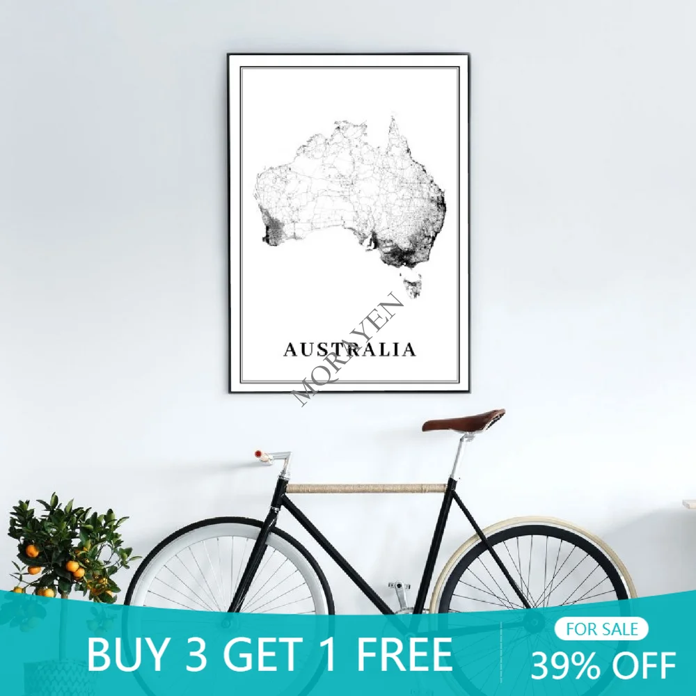 Австралия, городская карта, художественные плакаты, принты, Сидней, Мельбурн, Брисбен, Океания, карта, Картина на холсте, картина, офисное настенное украшение