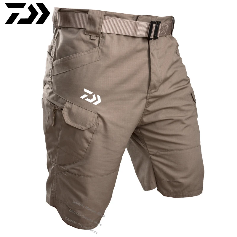 

Daiwa Summer Cargo Shorts Tactical Waterproof Fishing Shorts Men's Outdoor Multi-pocket Travel Camping Fishing Shorts