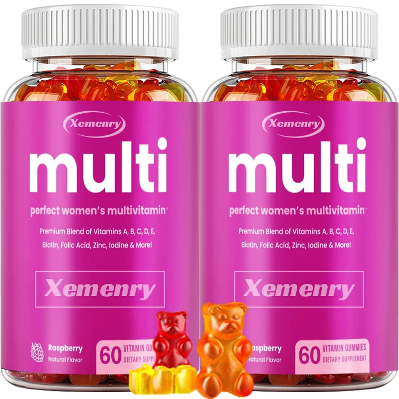 

Natural Women's Multivitamin Gummies | with Biotin, Folic Acid | Supports Bone, Brain, Heart Health & Immune Function