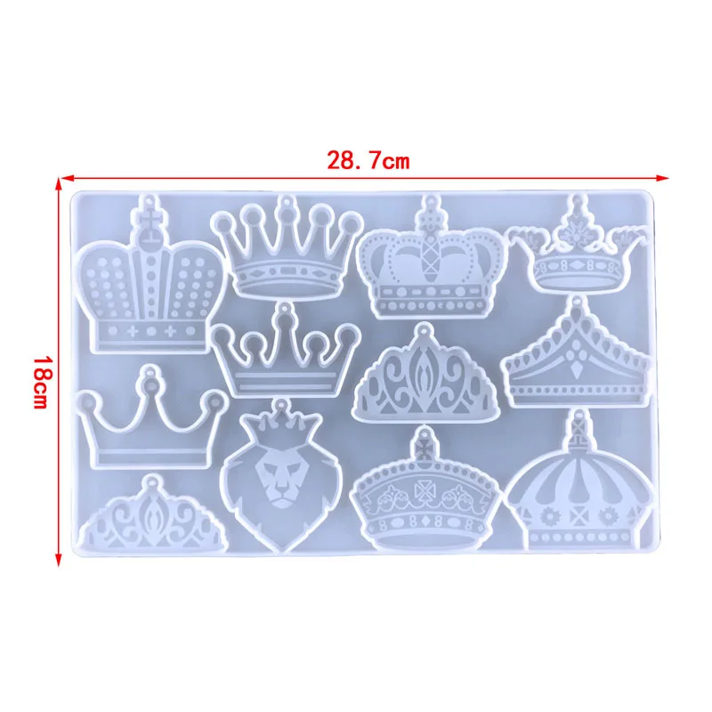 12 в 1 коронное кольцо-брелок форма из смолы для изготовления ключниц из эпоксидной силикона Молдавские ювелирные диадемы Бэг Чарм Крафт-инструменты.