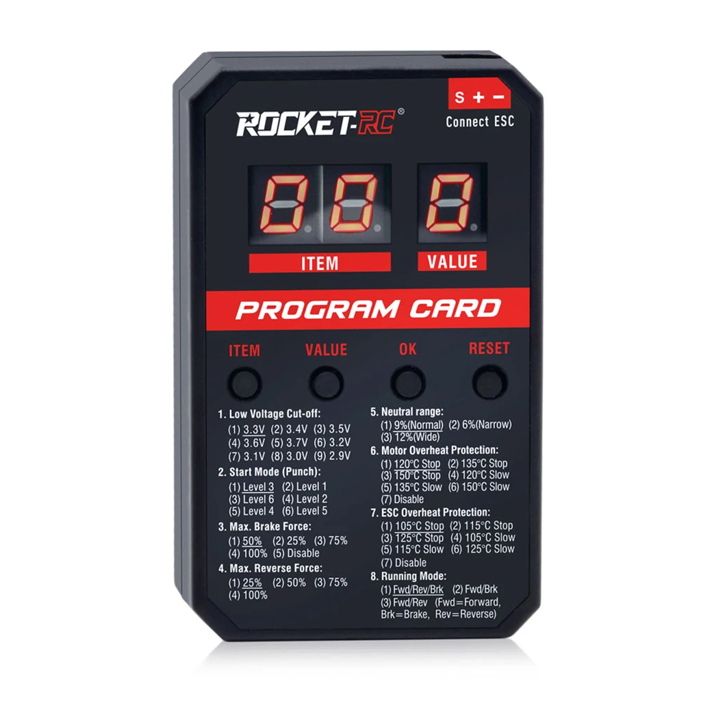 

Surpass Hobby Rocket Supersonic V2 Waterproof /60A/90A/130A2-3S Brushless ESC Electric Speed Controller For 1/8 1/10 1/12 Car