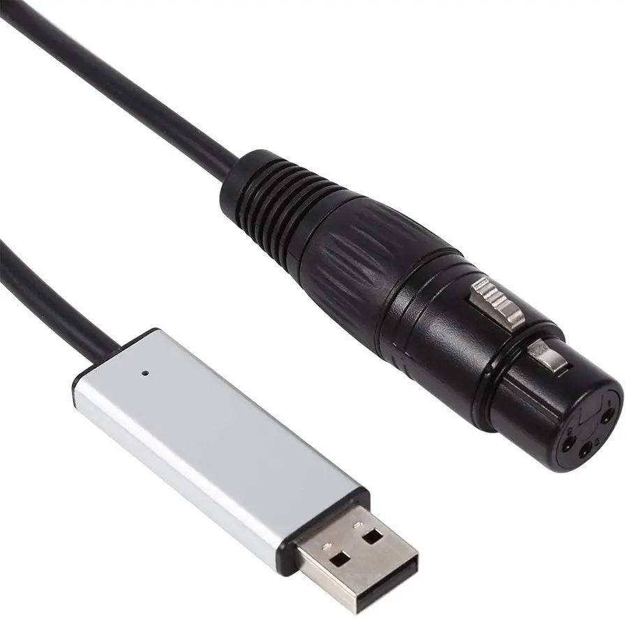 Интерфейсный Кабель USB-DMX Адаптер С Регулируемой Длиной Для Сцены Дискотеки