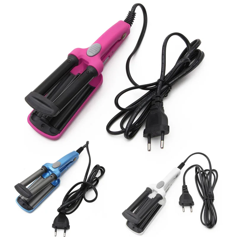 

2023 New Mini Ceramic Hair Crimper Curler Curling Iron Tong Waving Wand Roller Salon