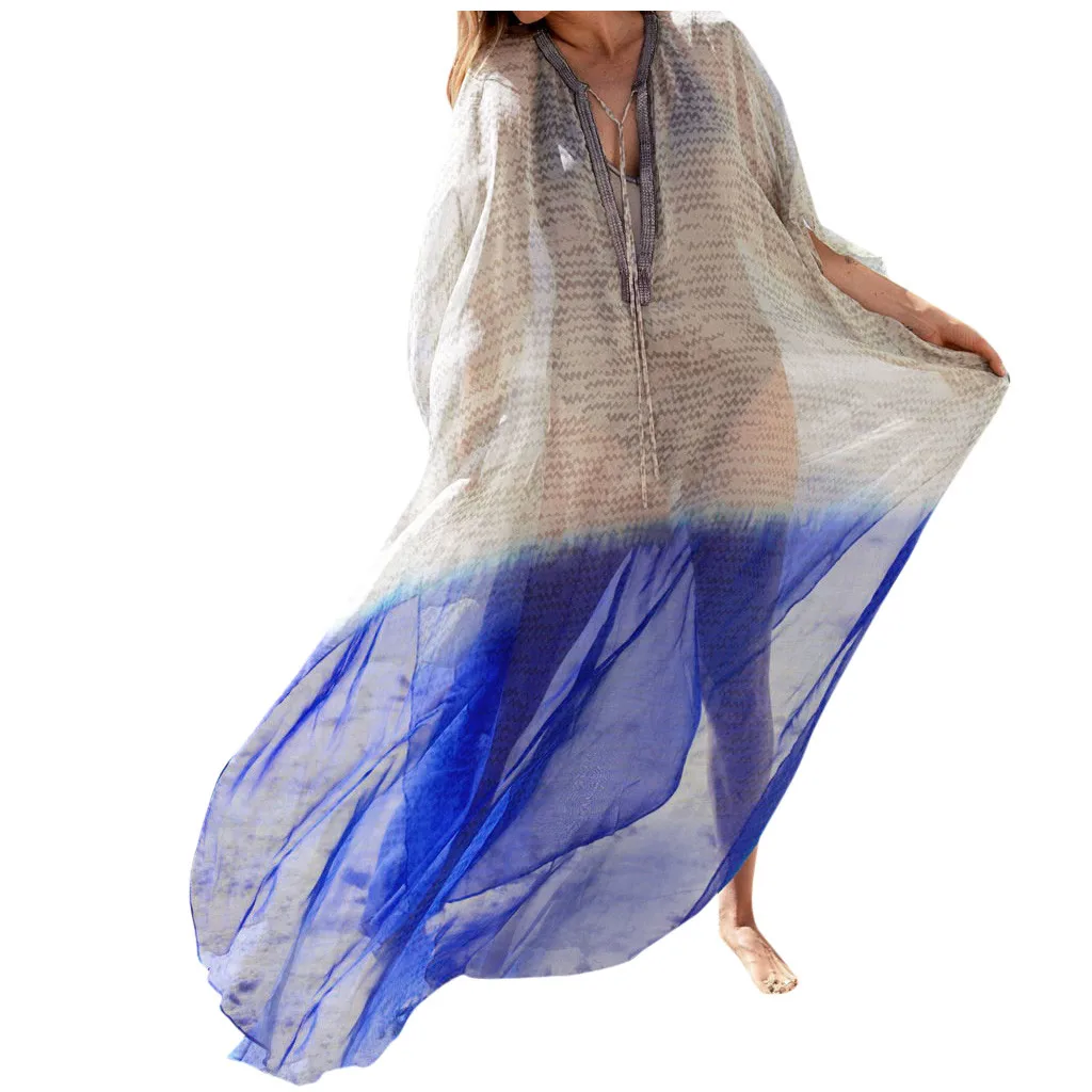 

Bikini Cover Loose Swimsuit Women's Cardigan Suit Chiffon Coat Beach Sun Swimwears Tankinis Set Swimwears tankinis Beachwear