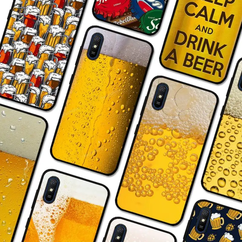 

World Beers Alcohol Summer Bubble Phone Case for Redmi 5 6 7 8 9 A 5plus K20 4X S2 GO 6 K30 pro