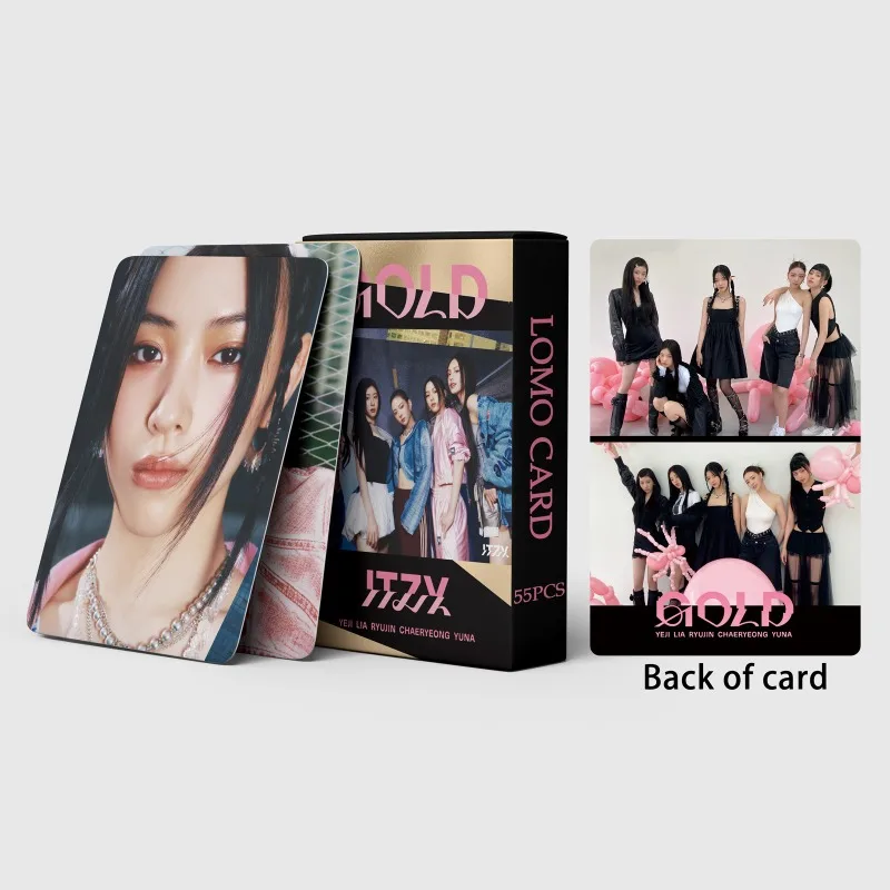 55 шт./компл. Kpop ITZY Lomo карты Золотой фотоальбом Лия Юна фотокарточки для фанатов