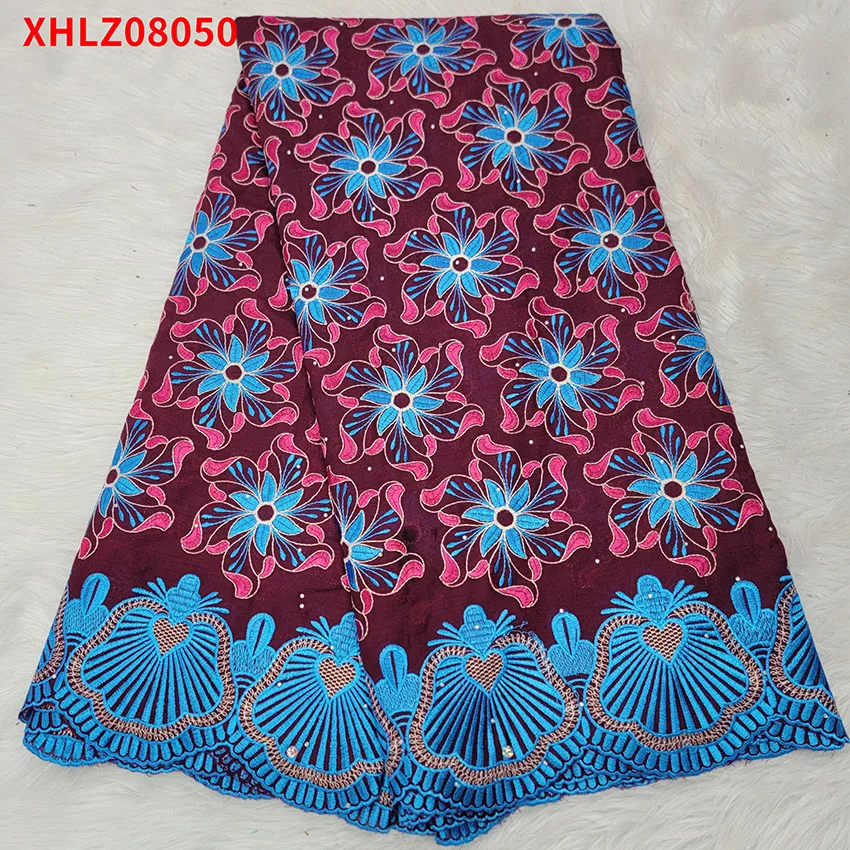 

Exquisite African Ankara Comfortable cloth lace cotton for womam Dress Fabric XHLZ08050