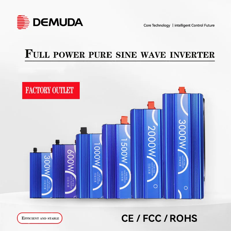 

Pure Sine Wave Inverter 12V 220V 24/48V To AC 110V/220V 1500W 3000W 1000W Portable Power Voltage Converter Car Solar Inverter