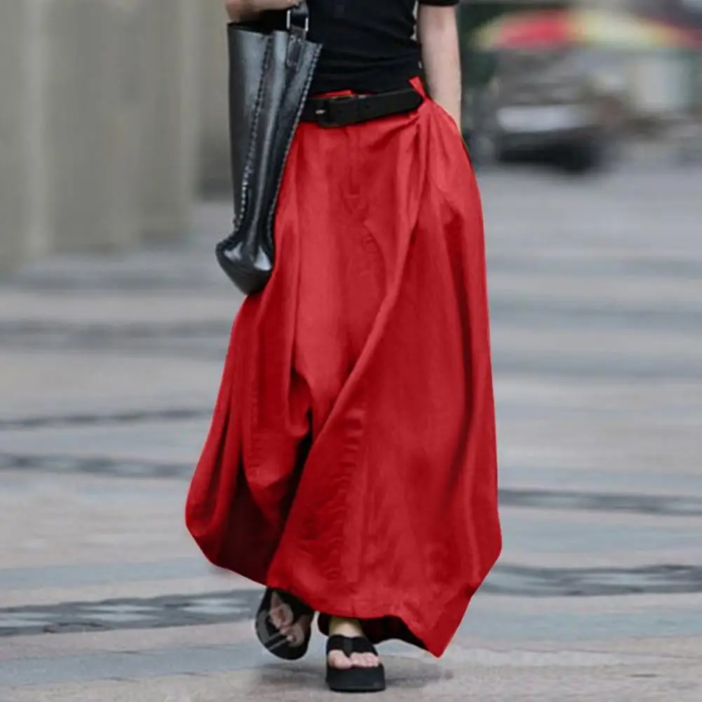 

Long Skirt High Waist Women Skirt Women High Waist Large Hem Long Skirt