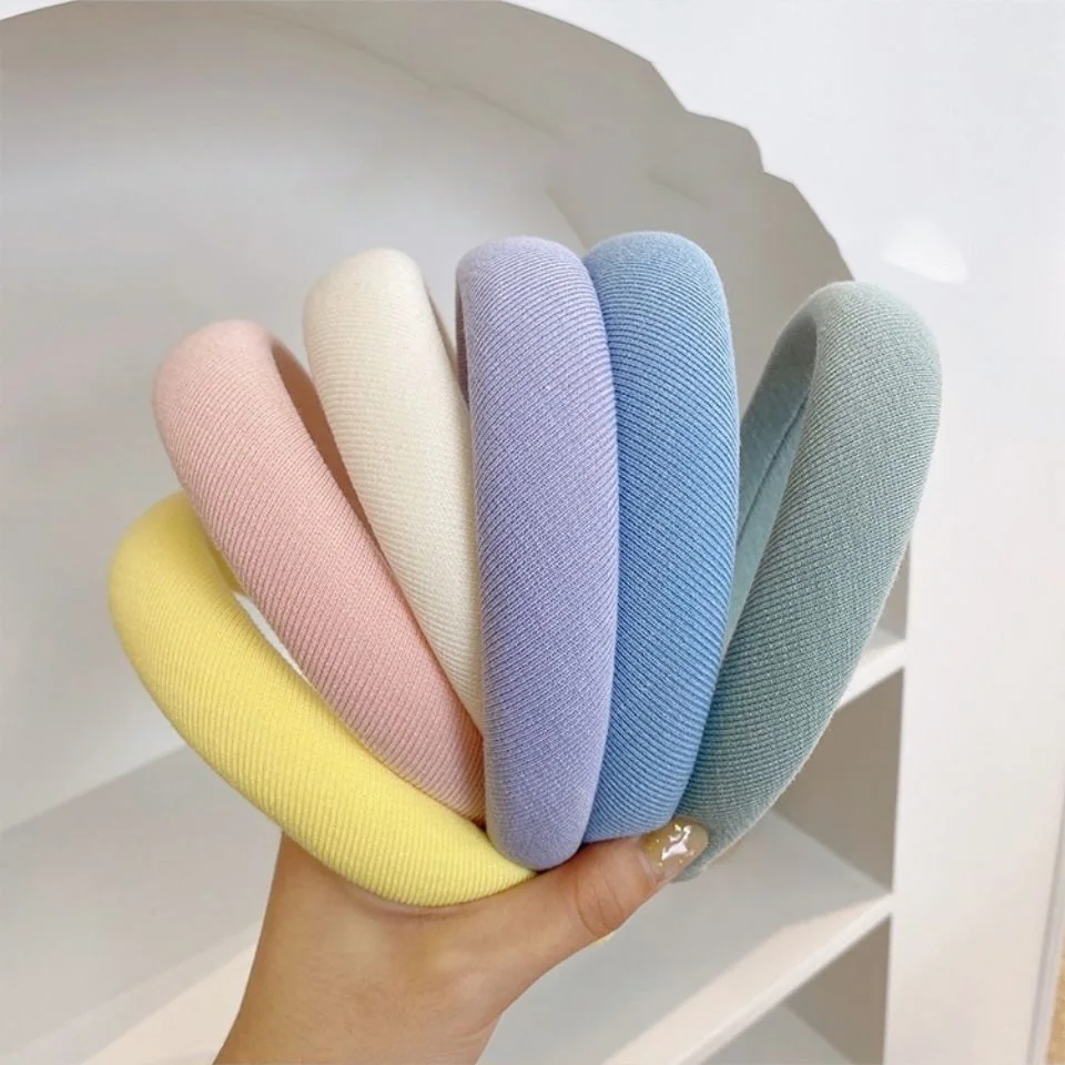 

New Soild Color Headband Girls Vintage Hair Bands Soft Hairband Hair Rubbers Women Korean Hair Hoop Headwear Hair Sccessories