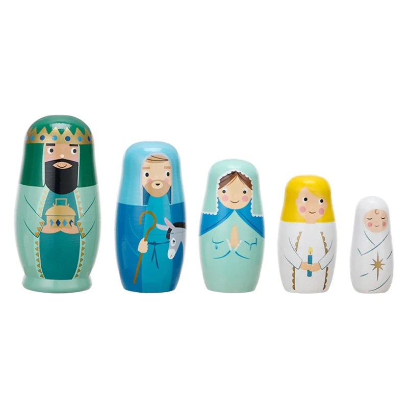 

5 Pieces Matryoshka Leopard Children's Brain Game Educational Toy with Variety Color Portable Educational Easter Toys