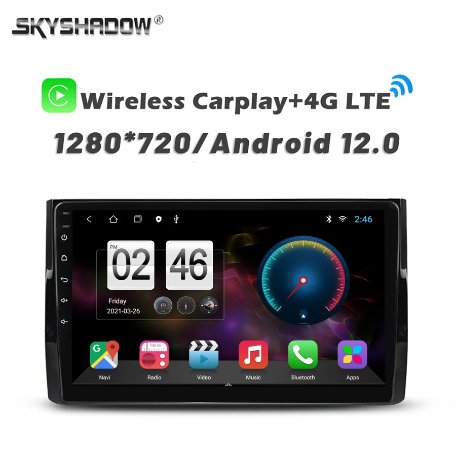 Автомобильный DVD-проигрыватель с камерой 720P 360 4G SIM-картой 8G + 256G Android 13 0 GPS Wi-Fi Bluetooth
