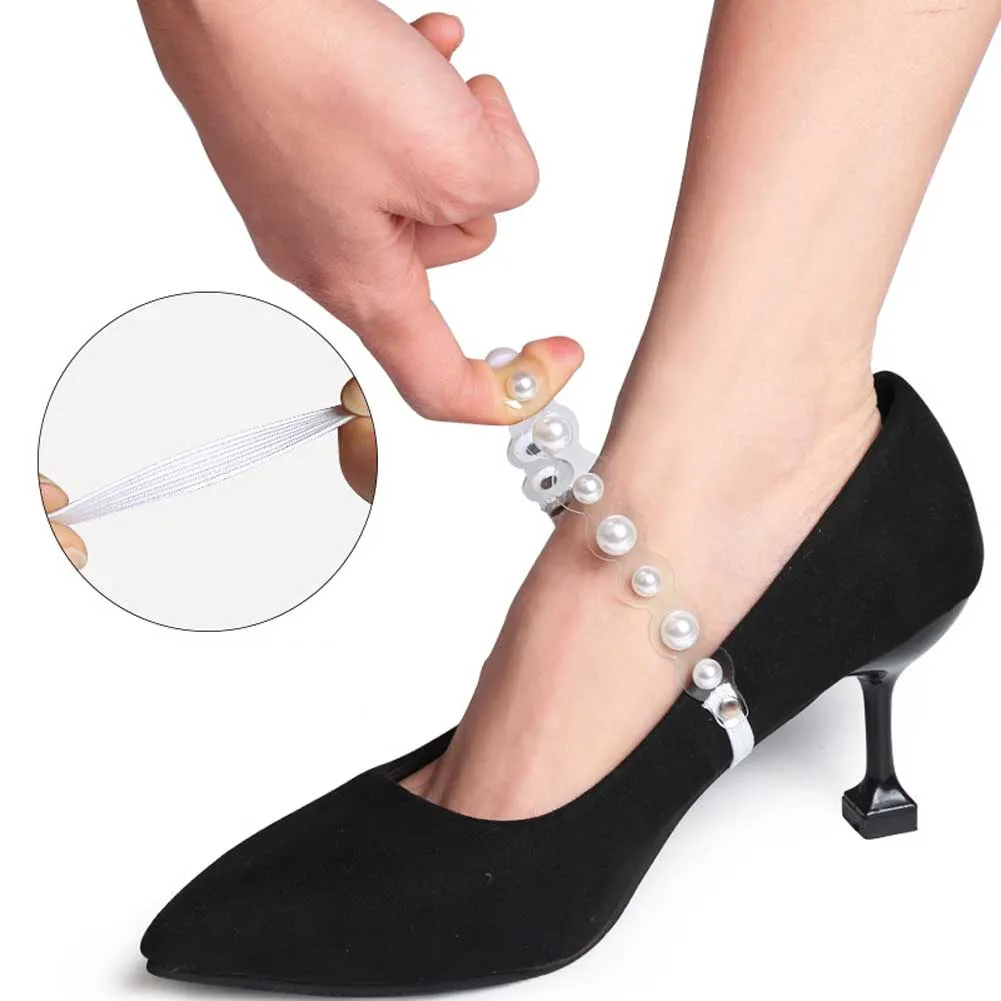

Women Pearl Shoelaces For High Heel Anti Falling Strap Lady Shoes Accesories Shoelace Without Ties Accessory Elegant Shoestrings
