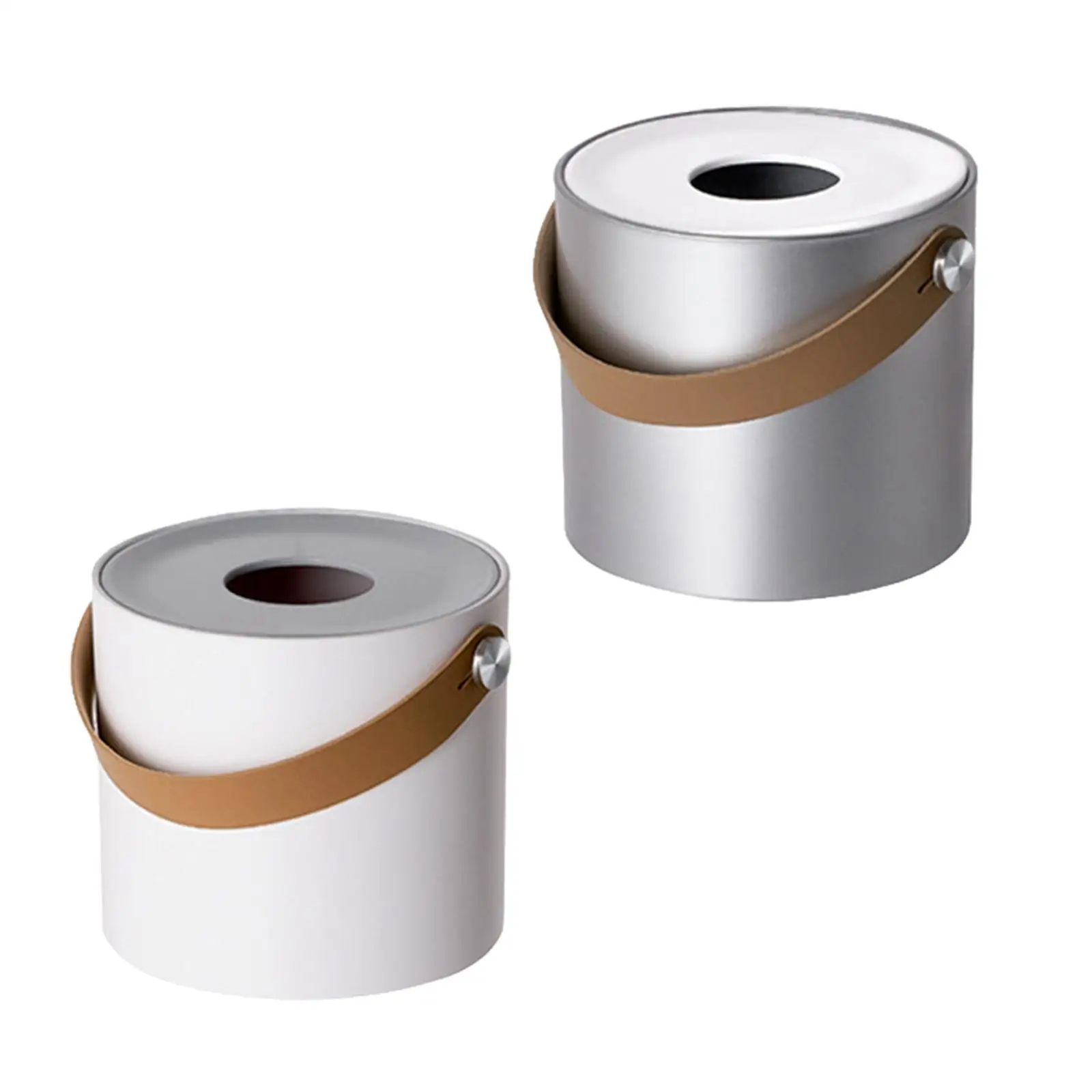 Pudełko na chusteczki z uchwytem Organizer serwetki Okrągły dozownik chusteczek do twarzy stolik nocny Sypialnia Salon Vanity Stolik kawowy