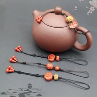 teapot rope stationery handmade accessories high quality purple clay pot ceramic cup cover anti falling creative cinnabar