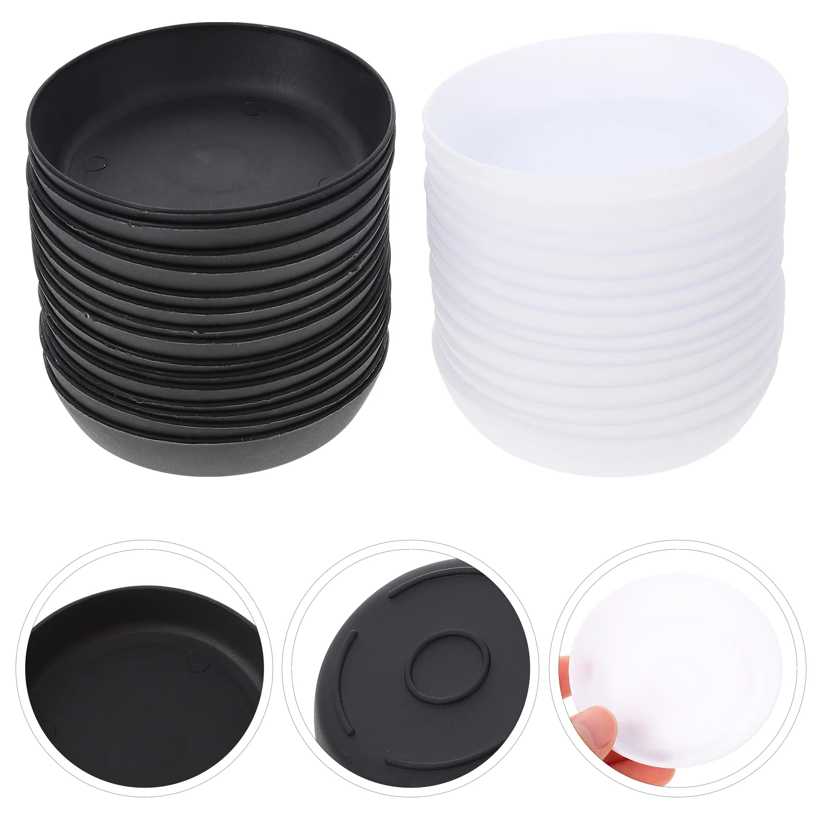 

30 Pcs Flower Pot Base Succulents Plants Trays Garden Supplies Flowerpot Water Plate The Dish Bases Plastic Round Gardening