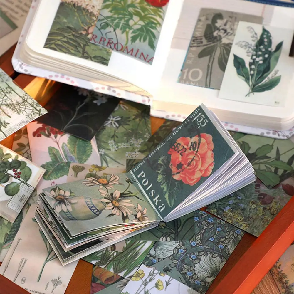 

50 листов/упаковка, винтажные бумажные наклейки B5l2