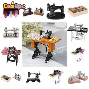 Мини-швейная машина 1:12, набор для шитья, имитация ножниц, мебель для дома, украшение для кукольного домика, Миниатюрные аксессуары