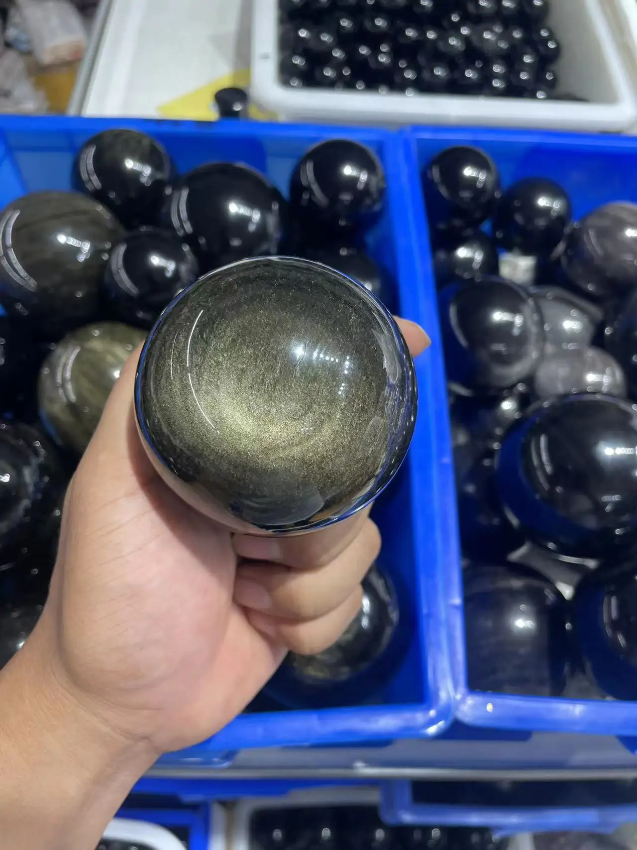 

80mm Natural Gold. Obsidian Balls For Halloween Gift Reiki Decorating Home Mineral Home Decor