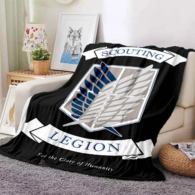 

Attack on Titan Anime Blanket Children Warm Blanket Soft and Comfortable Blanket Home Travel Blanket Birthday Gift