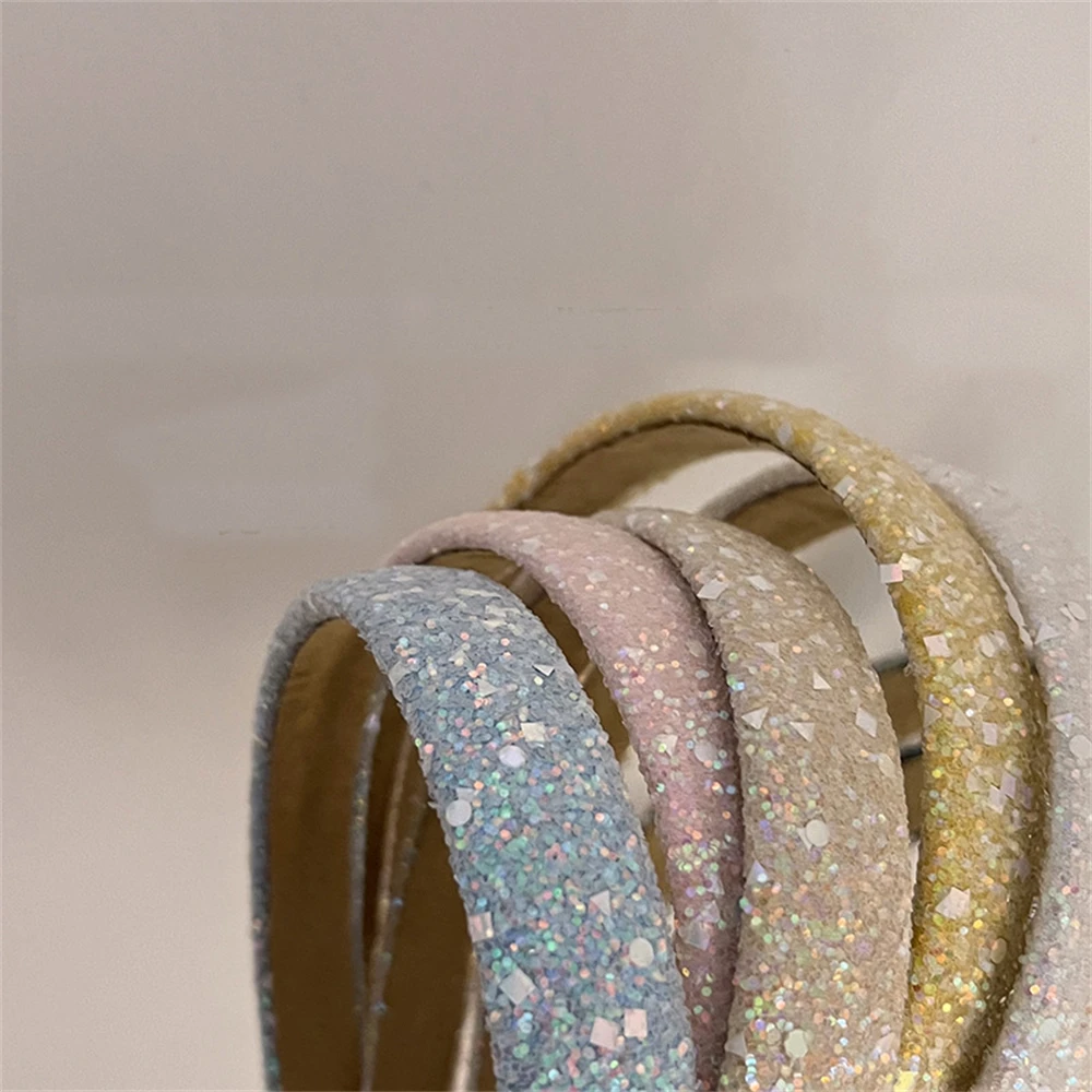 

Sweet Girls Glitter Hair Hoop Hair Bands Children Vintage Sequin Headbands Classic Kids Hair Accessories For Women Headwear