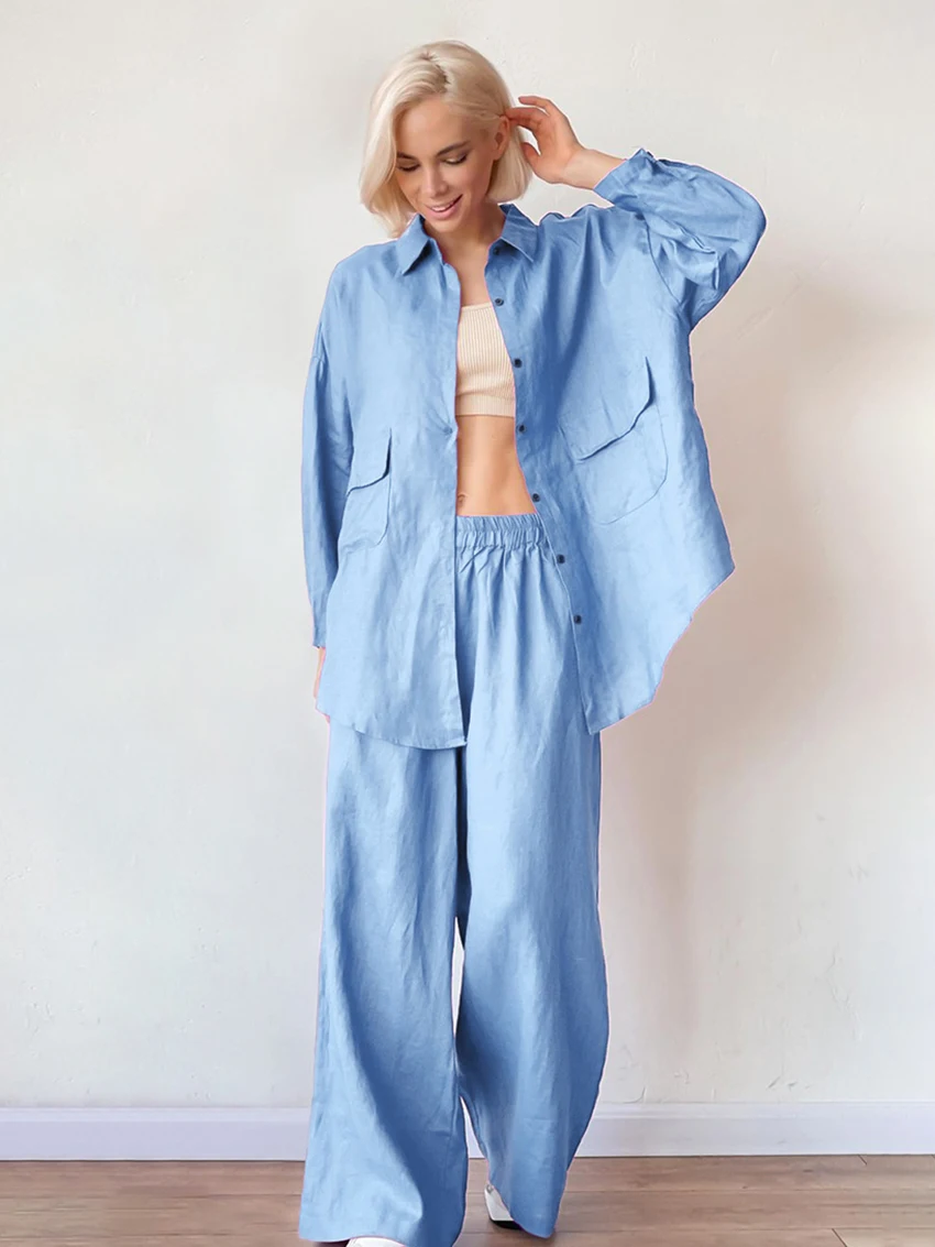 Женская хлопковая Ночная сорочка Marthaqiqi пижама с длинным рукавом и отложным