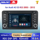 7-дюймовый автомобильный радиоприемник Android, аудио для Audi A3 S3 RS3 2003 - 2012 Carplay, стерео аудио, Автомобильное видео, мультимедийный плеер GPS RDS 2DIN