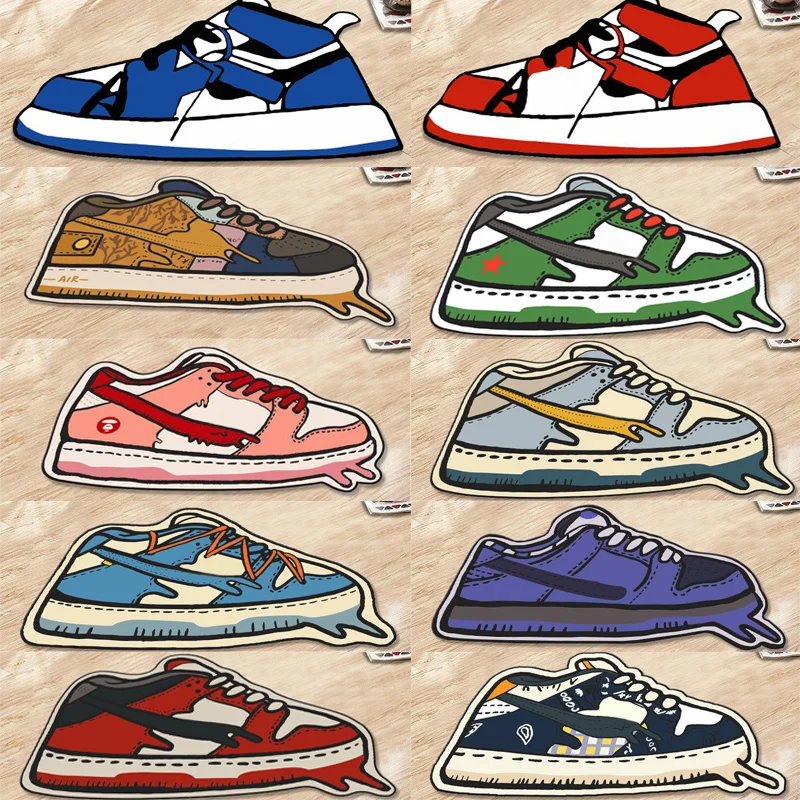 

Fashion Anti-slip Sneaker Shaped Doormat for Welcome Entrance Door Modern Rugs Living Balcony Printed Carpet Hallway Bath Mat