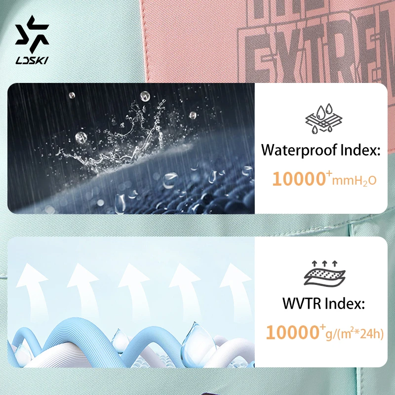 Комбинезон лыжный LDSKI для мужчин и женщин теплые водонепроницаемые эластичные