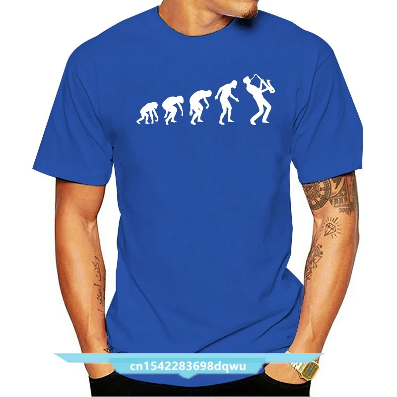

Saxophone T Shirt Saxophone Evolution Of Man T-Shirt Graphic Casual Tee Shirt Cotton Fun Male 6xl Short-Sleeve Tshirt
