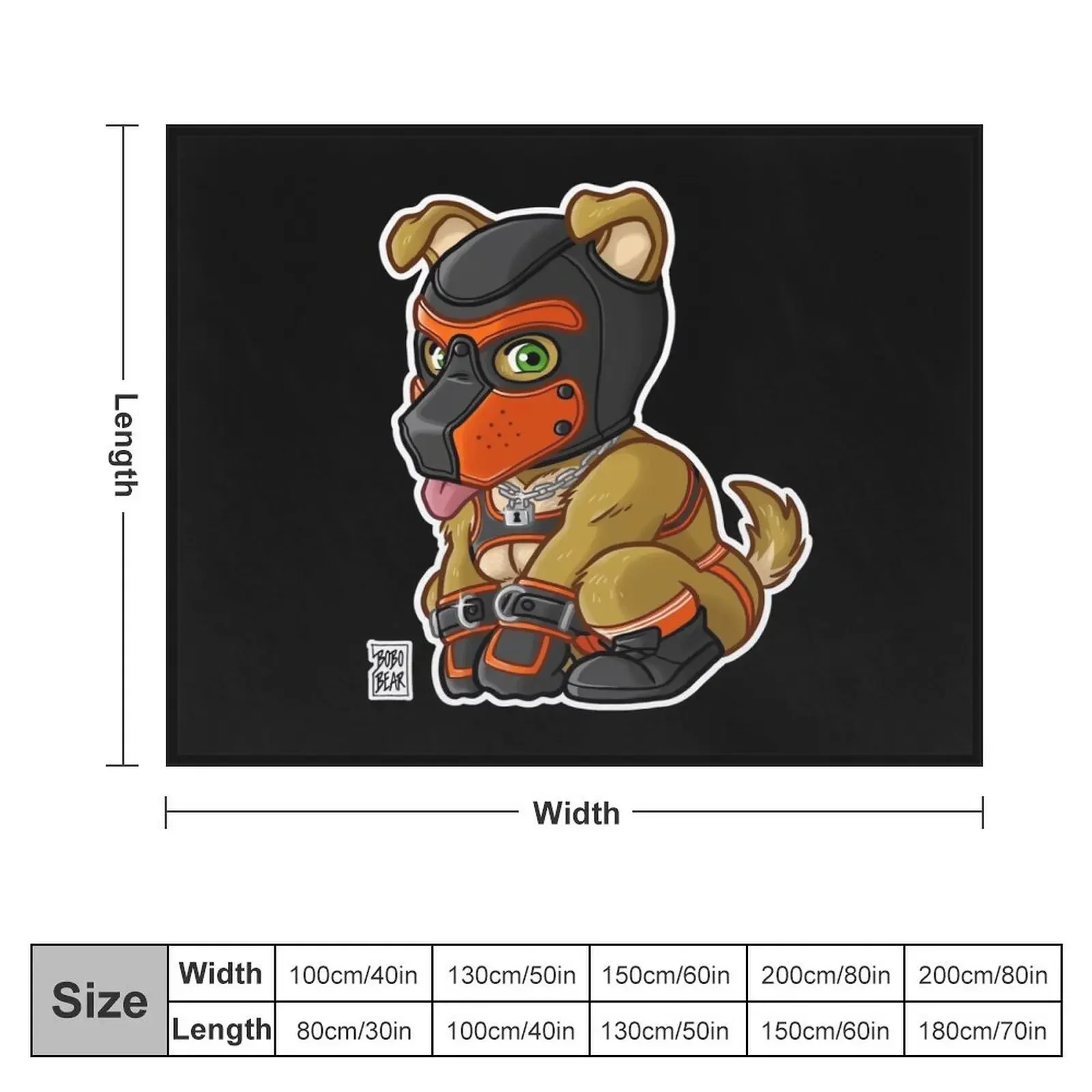 Игривый щенок-оранжевая маска-серия BEARZOO плед одеяло мягкая большая кровать