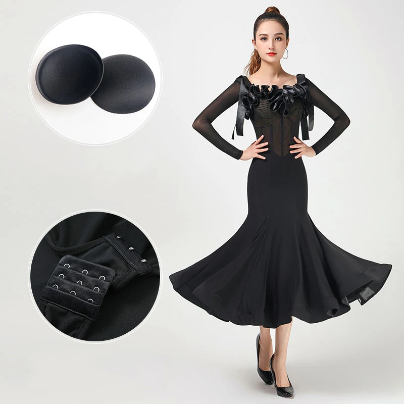 

Ballroom Dance Dress 2022 New Women National Standard Dance Costumes Black Big Swing Modern Waltz Dancing Practice Clothes