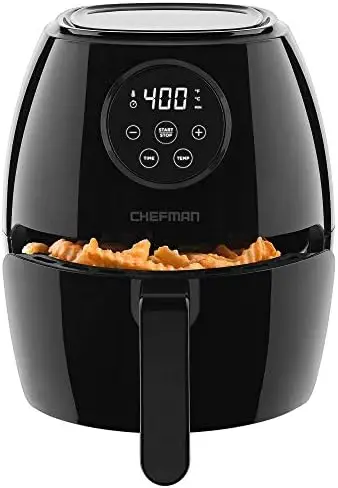 

5-Quart Digital Air Fryer with Temperature Probe, 8 Customizable Cooking Presets, Large Easy-View Window, Give Your Food an Extr