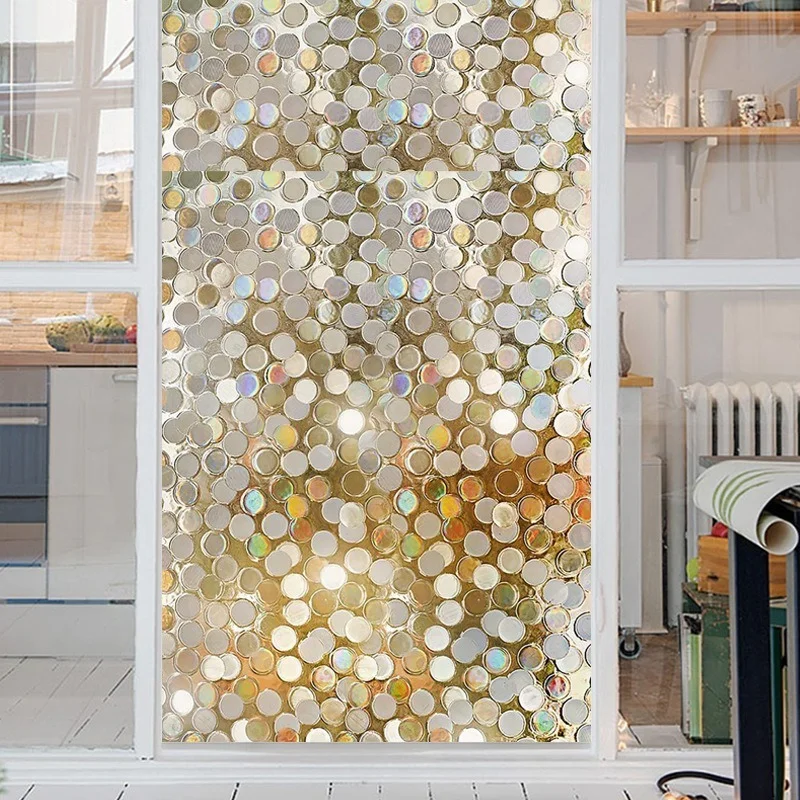 

Sequin Dots Decorative Window Film Anti Look Static Cling Window Stickers Living Room Bedroom Glass Door Wallpaper Home Decor