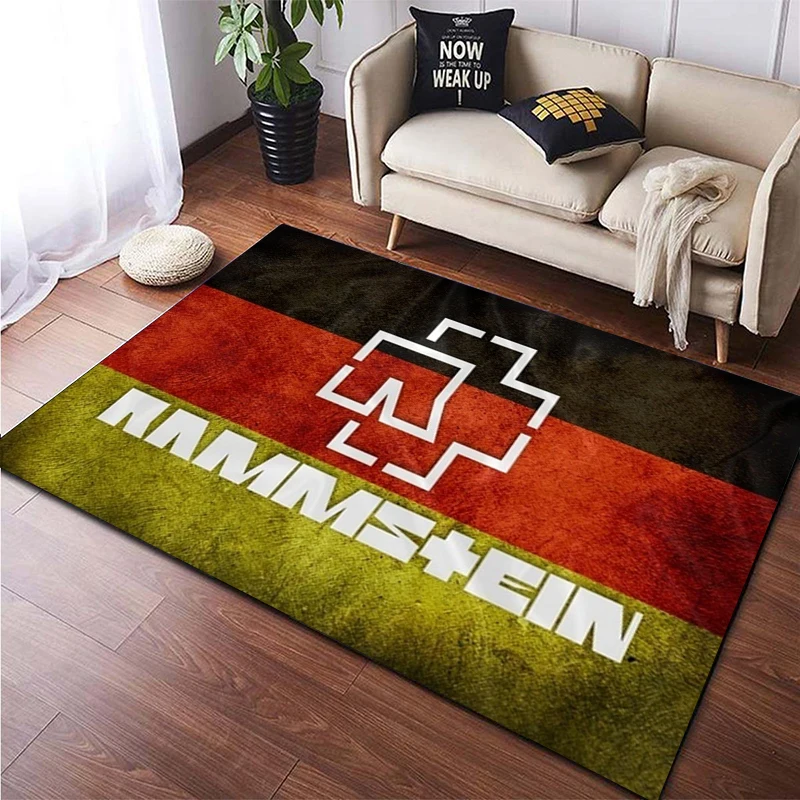 

R-Rammstein Heavy Metal Rock Band carpet Living room carpet Bedroom floor mat Kitchen Non slip Matte Mat Children's Bedroom Mat